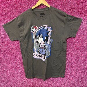 Naruto Shippuden Chibi Style Sasuke Uchiha Anime Tee L